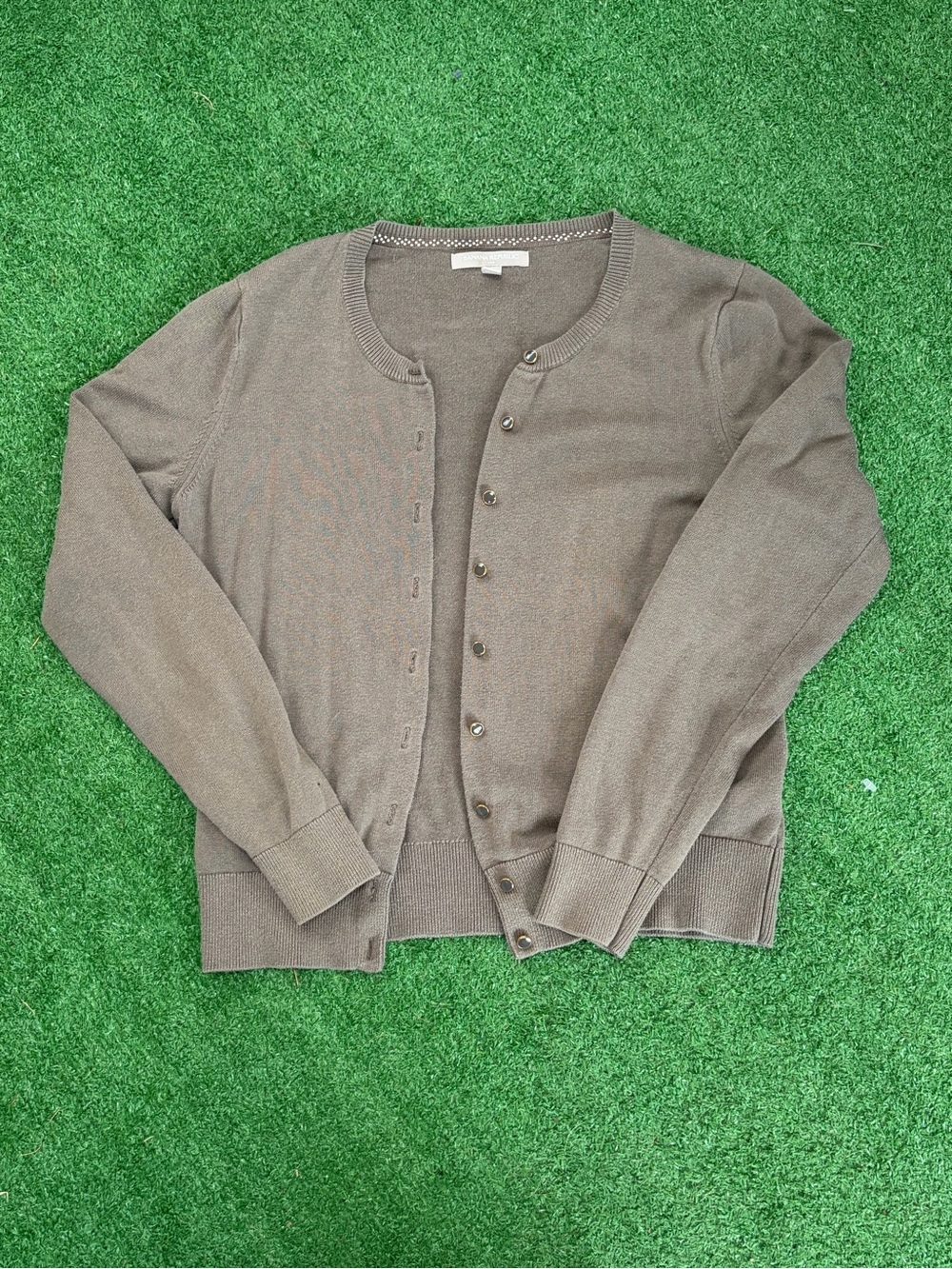 Banana Republic women’s Button-Front Cardigan - Taupe Brown